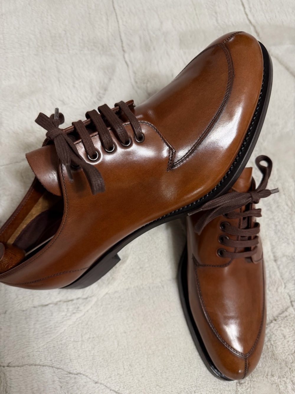 NEW! $1,320 Prada Split Toe Apron Lace Up Derby Oxford Brown Shoes 10.5 11 - Picture 6 of 14
